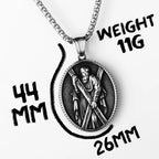 Saint Andrew Pendant Necklace Stainless Steel