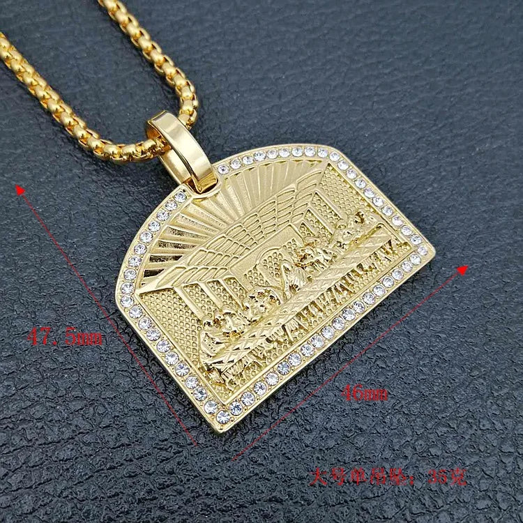 Last Supper Door Pendant Necklace — Stainless Steel