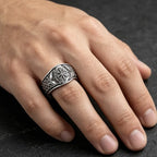 Nordic Viking Compass Shape Ring — Zinc Alloy