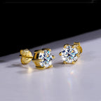 Moissanite Studs Earrings Pass Diamond tester Pen For Men Women 18K Platinum Plated Bride Wedding Gemstone 925 Silver Earrings