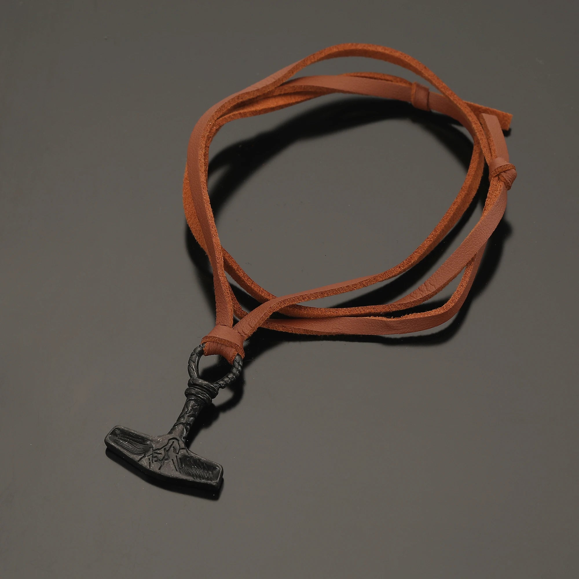 Retro Viking Hammer Pendant Necklace Men's Scandinavian Norwegian Style Viking Necklace Scandinavian Style Jewelry
