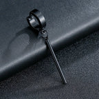 Punk Mens Long Stick Ear Stud Set Black Earrings Gift for Boyfriend Lover Jewelry Nightclub Bar Earring