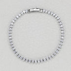 2022 New 18cm Marquise Oval Square Cut Luxury Silver Color on Hand Tennis Bracelet Bangle for Women Party Gift Jewelry