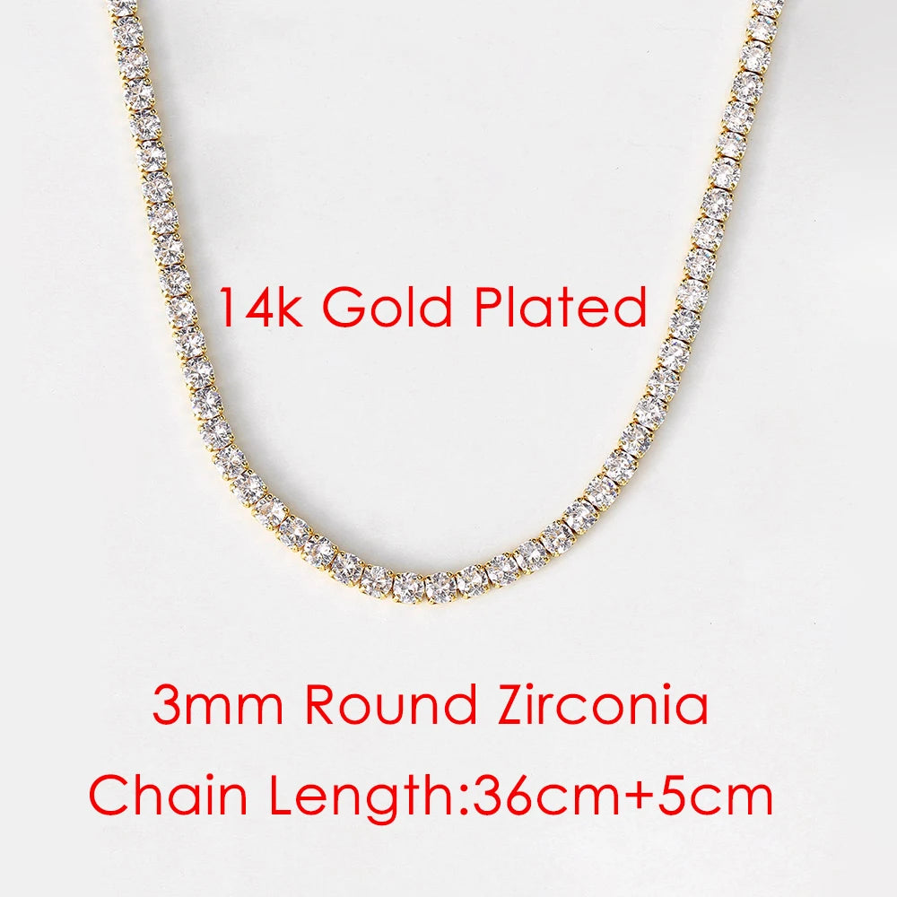 Iced Out Tennis Choker — Stainless Steel