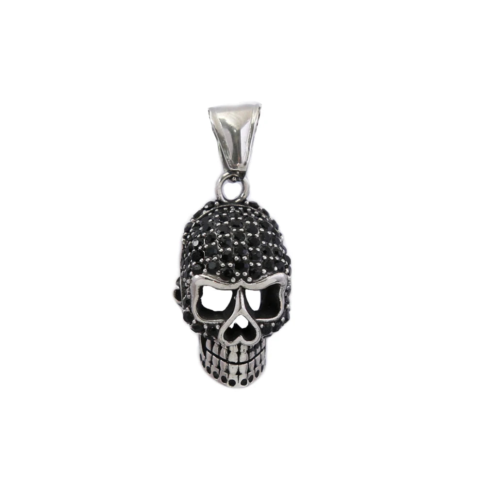 Gothic Skull Pendant Necklace — Stainless Steel