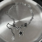 Punk Stainless Steel Star Geometry Pendant necklace for Men Hip Hop Elements Jewelry