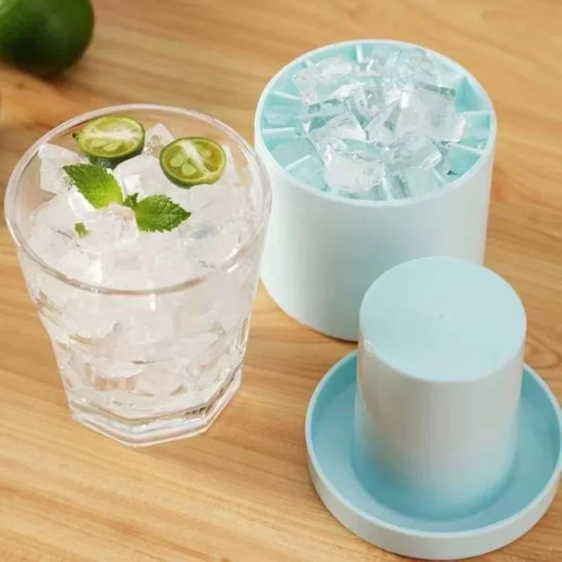 Ice Bucket Cup Mold Ice Cubes Tray Food Grade Quickly Freeze Silicone Ice Maker Creative Design Ice Bucket Whiskey Beer