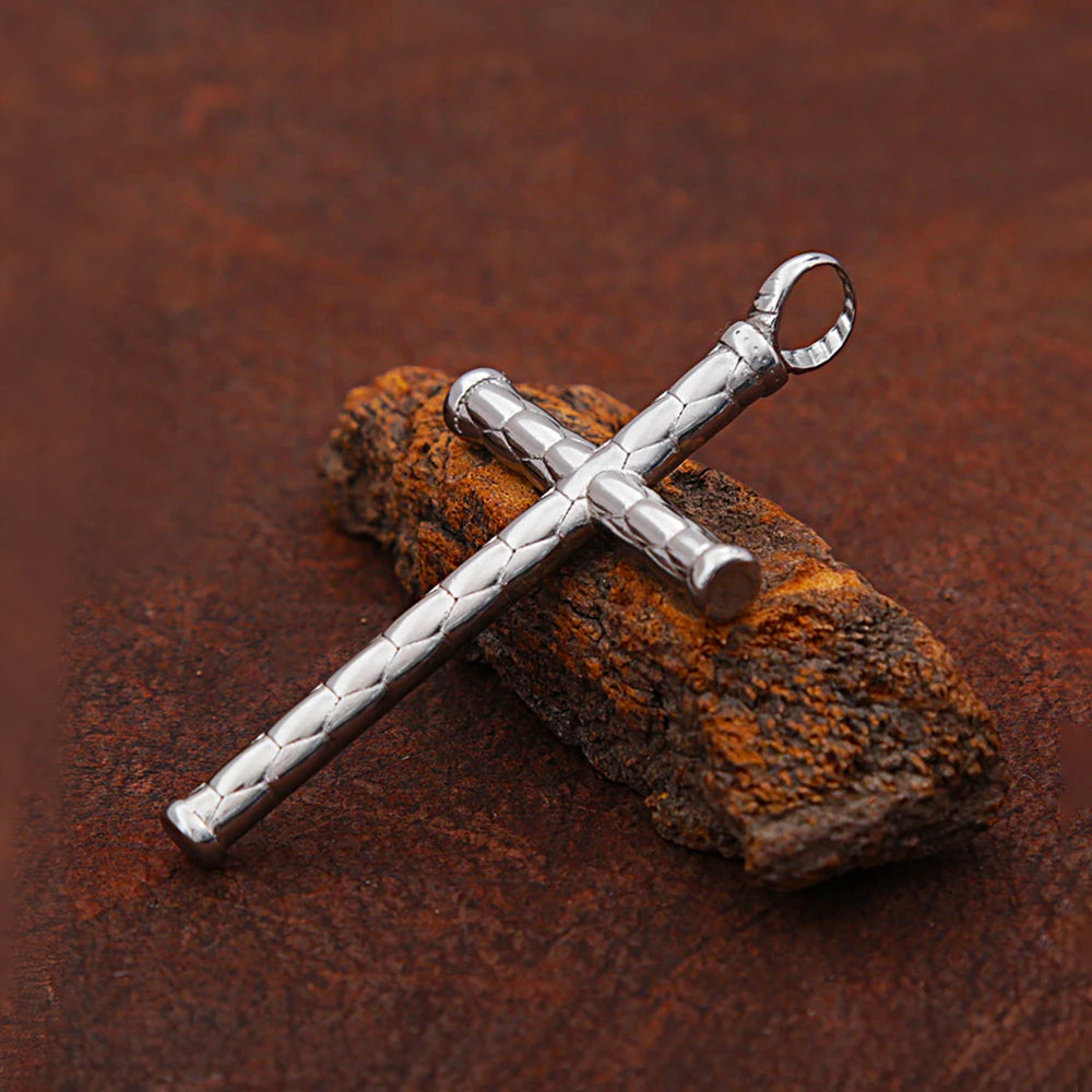 Cross Pendant Necklace — Stainless Steel