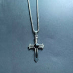 Gothic Cross Steel Pendant European American Retro