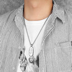 Mantra Pendant Necklace — Stainless Steel