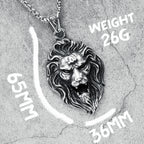 Wild Lion King Pendant Necklace — Stainless Steel