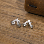 Triangle Stud Earrings — Stainless Steel