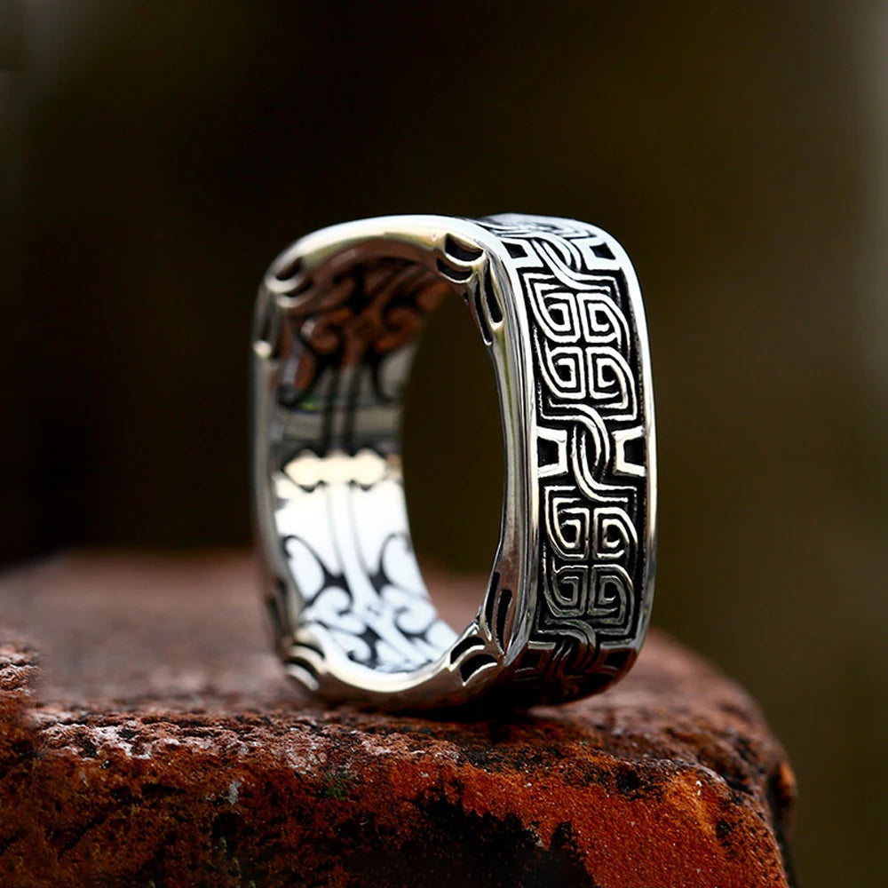 Viking Rune Ring — Stainless Steel