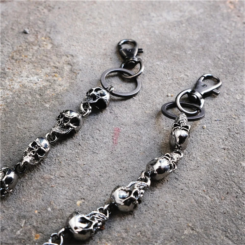 Gothic Skull Head Waist Chain — Gold-Tone Body Chain