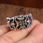 Vintage Cross Men's Ring Men's Open Live Personality Fashion Trend Adjustable Jewelry