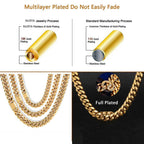 NUOYA Men Fashion Cuban Link Necklace Stainless Steel PVD Plated 8/10/12/14mm Cuban Chain Jewellery Personalized Free Laser Logo