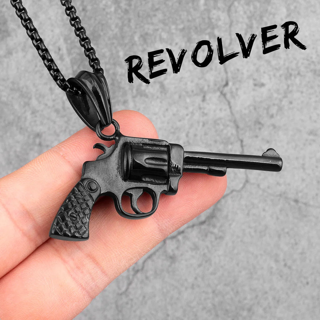 Gun Series AK47 M16 Sniper Rifle Stainless Steel Jewelry Men Necklaces with Pendant For Male Women Punk Hip Hop Gifts Wholesale