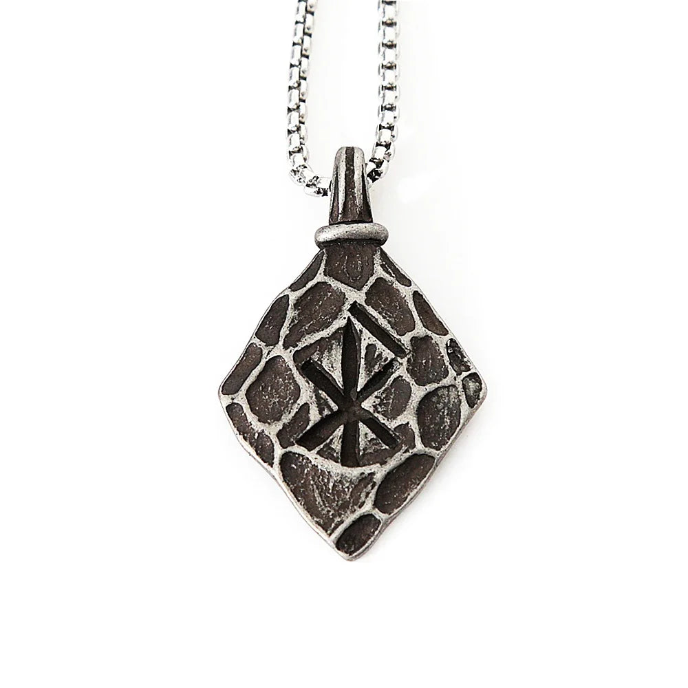 Compass Viking Steel Pendant Vintage Nordic