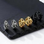 Skeleton Huggie Hoop Earrings — Stainless Steel