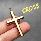 Cross Pendant Necklace Stainless Steel Minimal