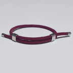 Adjustable Woven Cord Bracelet — Stainless Steel Sliding Clasp