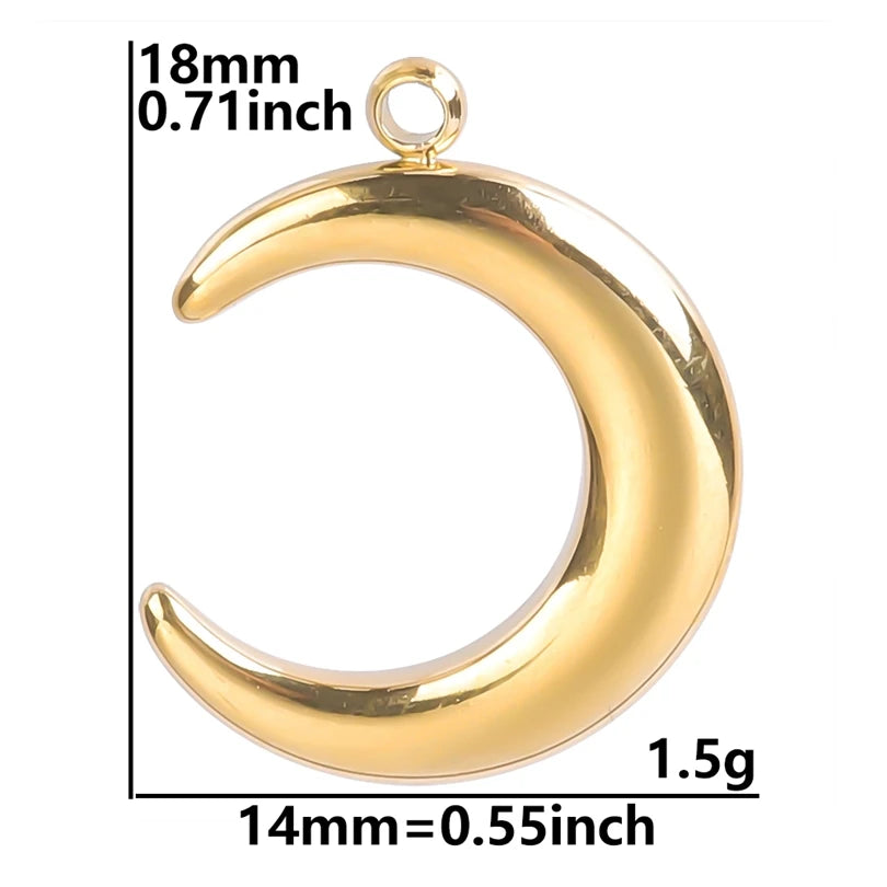 7Pcs No Fade Stainless Steel Wicca Moon Sun Egyptian Ankh Life Cross Pendant DIY Fatima Hand Turkish Evil Eye кулон Jewelry