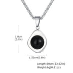 Tiger Eye Stone Pendant — Stainless Steel