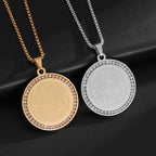 Pyramid Eye of God Pendant Necklace — Zircon, Stainless Steel