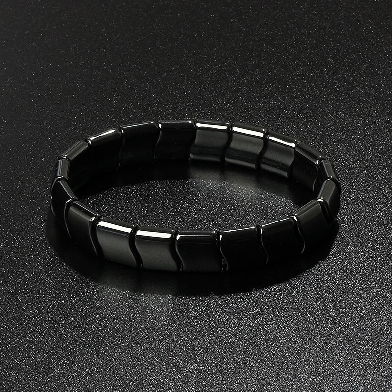 Fashion Wave Hematite Magnetic Bracelet Men Original Beaded Hematite Energy Bracelets for Women Positive Energy Jewelry