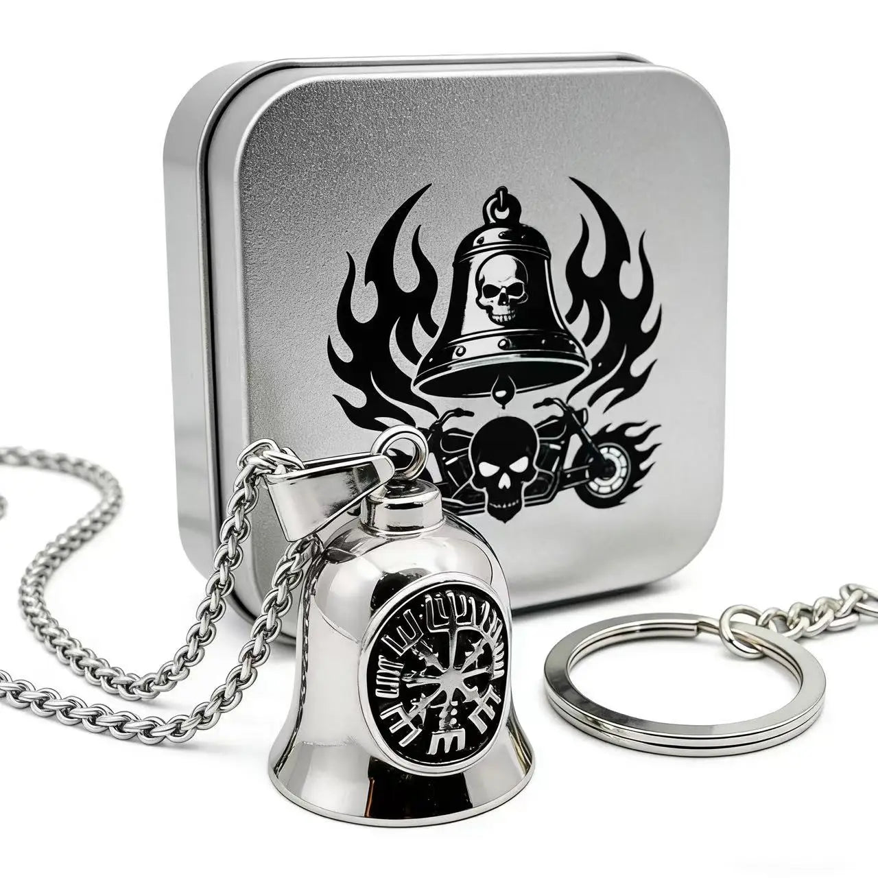 Moto Bell Steel Pendant Punk 316L Guardian