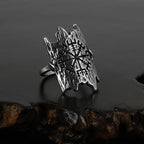 Boyfriend Gift Fashion Viking Compass Runic Rings Men Vintage Nordic Totem Odin Men Good Detail Anel Fashion Jewelry