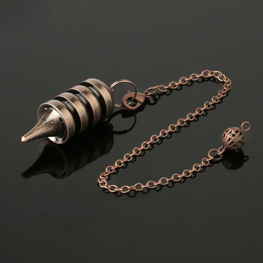 Vintage Healing Metal Pendulum for Dowsing Divination Gold Color Isis Copper Pendant Real Spiritual Reiki Pendulums