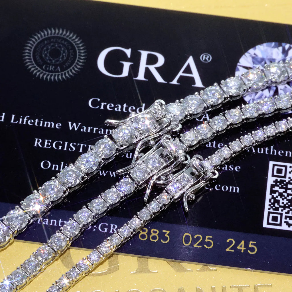 Silver 925 VVS Moissanite Tennis Bracelet 2/3/4/5MM
