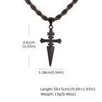 Sword Pendant Necklace — Stainless Steel