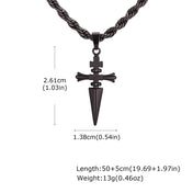 Small Sword Pendant Necklace — Stainless Steel