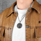 Viking Bear Head Claw Coin Pendant Necklace — Stainless Steel