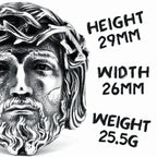 316L Stainless Steel Men Ring Christian Jesus Face Rings Religion Amulet Punk Rock for Male Biker Boyfriend Jewelry Best Gift