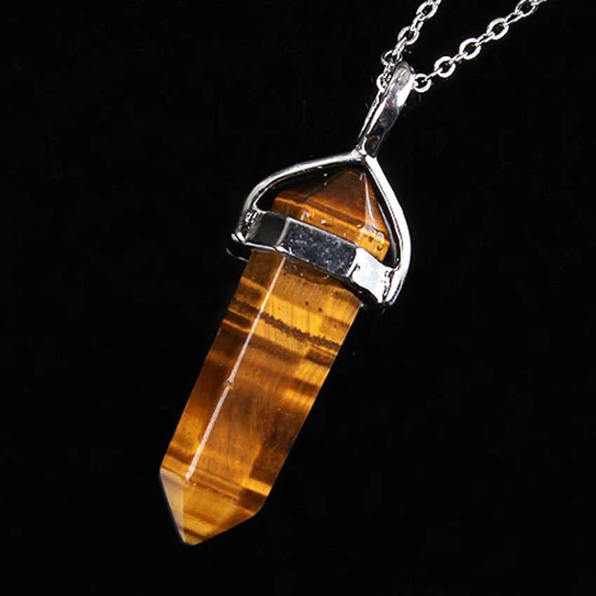 Amethyst Crystal Pendant Necklace