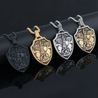 Punk Style Retro Style Archangel Michael Stainless Steel Pendant Does Not Fade