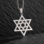 Flower of Life Chakra Spirituality Stainless Steel Necklace Archangel Sacred Geometry Metatron Necklace Pendant Solomon Jewelry
