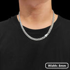 Stainless Steel Cuban Chain Necklace Miami 8/10/12MM