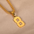 Custom Basketball Baseball Numeral Necklaces For Men Women Personalized Stainless Steel Jewelry Sportsmanship Gift For Boyfriend