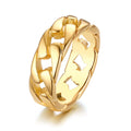 Curb Link Chain Ring — Stainless Steel