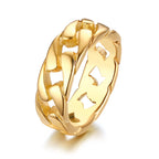 Curb Link Chain Ring — Stainless Steel