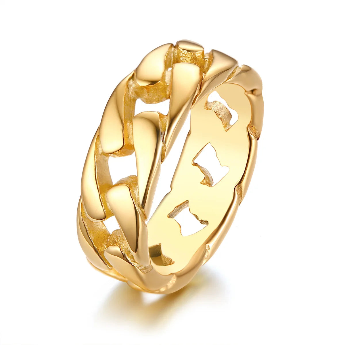 Curb Link Chain Ring — Stainless Steel