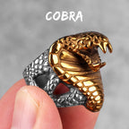Cobra Snake Ring — Stainless Steel