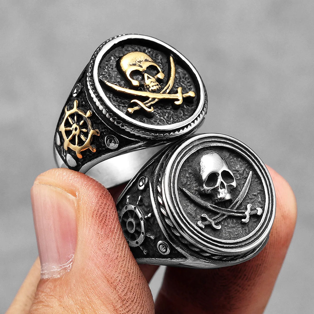 Pirate Skull Ring — Stainless Steel