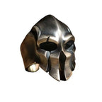 Retro 925 Sterling Silver Skull Ring for Men Dominant Single Band Ring Spartan Style Adjustable Open Finger Ring