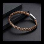 Leather Bracelet — Stainless Steel
