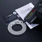Iced Out Franco Link Chain Necklace 8mm — Two-Tone